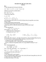 các đề Toán 8 HKI