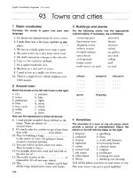 English Vocabulary Organiser with Key_Towns and cities