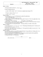 Đề thi Học kì 1 Toán 11 - Đề số 11