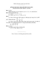 Đề + đáp án Môn Toán năm 2010