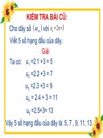 Bài giảng Cấp số cộng