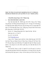 THỰC TẾ CÔNG TÁC KẾ TOÁN CHI PHÍ SẢN XUẤT VÀ TÍNH GIÁ THÀNH SẢN PHẨM XÂY LẮP TẠI CÔNG TY CẦU 7 THĂNG LONG