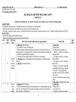 Gián án Kế hoạch bộ môn hoa 9 HKII(theo chuẩnn KTKN)