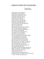 Gián án Kính gửi nhân dân Thanh Hóa