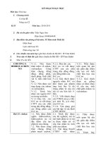 kế hoạch dạy học lớp 11