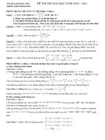 Bài soạn DE THI THU DH 2011 CO DAP AN