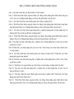 Bài giảng ĐỀ CƯƠNG MÔI TRƯỜNG SINH THÁI