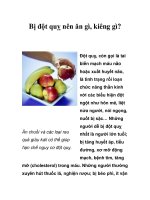 Bị đột quỵ nên ăn gì, kiêng gì?