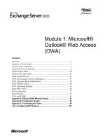 Module 1: Microsoft® Outlook® Web Access