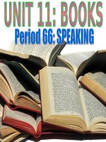 Gián án unit 11, books, speaking