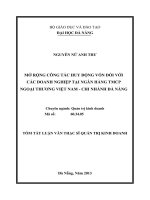 Mở rộng công tác huy động vốn đối với các doanh nghiệp tại ngân hàng TMCP ngoại thương việt nam   chi nhánh đà nẵng 