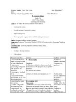 Gián án leson plan lop 10