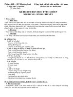 Tài liệu KẾ HẠCH DẠY HỌC MÔN TT TỰ CHỌN : BÓNG CHUYỀN – KHỐI 9