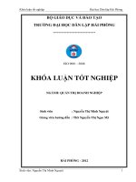 MỘT số GIẢI PHÁP NÂNG CAO HIỆU QUẢ sản XUẤT KINH DOANH của CÔNG TY TNHH THƯƠNG mại p h c 