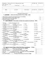 Bài soạn Đề thi HKI Anh 7 (10-11)