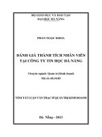 Đánh giá thành tích nhân viên tại công ty tin học đà nẵng 