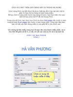 Bài soạn Cách in 2 mặt trong Word