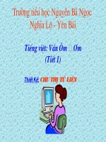 Bài soạn Bài 62. Vần ôm - ơm