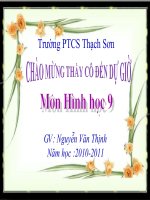 Bài soạn Vị trí tương đối của 2 dg tròn