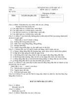 Đề Kiểm tra Học kỳ I_Địa lý lớp 4_5