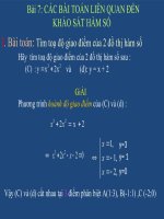 bÀI TOÁN LIÊN QUAN ĐẾN KHẢO SÁT HÀM SỐ