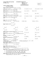 ĐỀ THI VÀ ĐÁP ÁN HKI - toán 10
