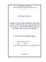 Luận văn nghiên cứu đặc điểm sinh học, sinh thái của sâu vẽ bùa phyllocnistis citrella stainton hại cây cam và loài ong ký sinh cirrospilus sp  năm 2009 2010 tại gia lâm, hà nội 