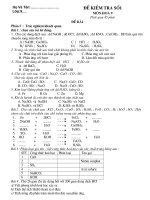 Tài liệu ĐE HOC KY I Hoa 9
