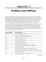 John Wiley And Sons Webster''s New World - Essential vocabulary_Prefixes and Suffixes