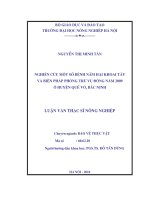 Nghiên cứu một số bệnh nấm hại khoai tây và biện pháp phòng trừ vụ đông năm 2009 ở huyện quế võ, bắc ninh 