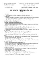 KẾ HOẠCH THÁNG 11 - TỔ 4