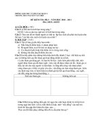 Đề-Đáp án GDCD 8 HKI 2010-2011