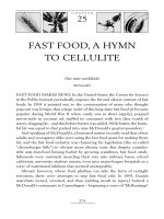 FAST FOOD, A HYMN TO CELLULITE