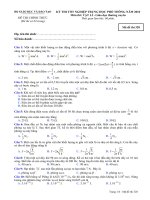 Đề thi chính thức kỳ thi tốt nghiệp THPT 2010 môn Vật lý - Giáo dục thường xuyên (Mã đề thi 328)