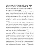 MỘT SỐ GIẢI PHÁP NÂNG CAO CHẤT LƯỢNG THẨM ĐỊNH DỰ ÁN ĐẦU TƯ TẠI SỞ GIAO DỊCH I NHCTVN