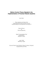 Motion Control Theory Needed in the Implementation of Practical Robotic Systems