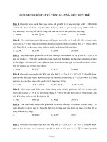 Bài soạn Giải nhanh bài tập công suất và hệu điện thế