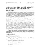 ÁP DỤNG LÝ THUYẾT PHÂN TÍCH DANH MỤC ĐẦU TƯ CHO THỊ TRƯỜNG CHỨNG KHOÁN VIỆT NAM