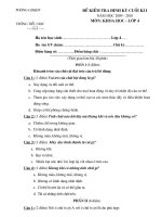 Bài soạn Kiểm tra định kì lần 2 Khoa học 4+ Đáp án
