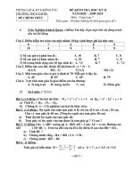Gián án ĐỀ KT HK II Toán 7 Chuẩn