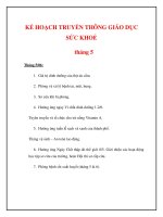 Kế họach truyền thông giáo dục sức khỏe của nghành mầm non - Phần 5