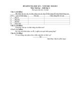 Gián án Đề KTHKI Sinh 6