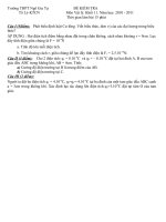 Gián án 15 Hoc Ki I co dap an