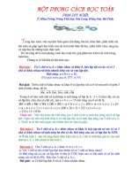 Một phong cách học Toán