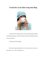 8 cách bảo vệ sức khỏe trong mùa đông