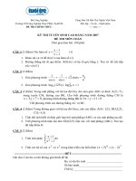 Kỳ thi tuyển sinh cao đẳng năm 2007 môn Toán