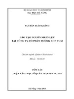 Đào tạo nguồn nhân lực tại công ty cổ phần đường kon tum 