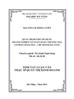 Quản trị rủi ro tín dụng doanh nghiệp tại ngân hàng thương mại cổ phần hàng hải   chi nhánh đà nẵng 