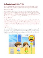 TUẦN CỦA BẠN (29-05/12)