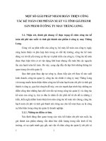 MỘT SỐ GIẢI PHÁP NHẰM HOÀN THIỆN CÔNG TÁC KẾ TOÁN CHI PHÍ SẢN XUẤT VÀ TÍNH GIÁTHÀNH  SẢN PHẨM Ở CÔNG TY MAY THĂNG LONG